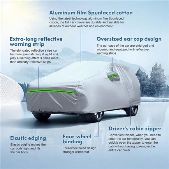 6-Layer Full Car Cover is All-Weather Waterproof, Universal in All - Picture 6 of 7